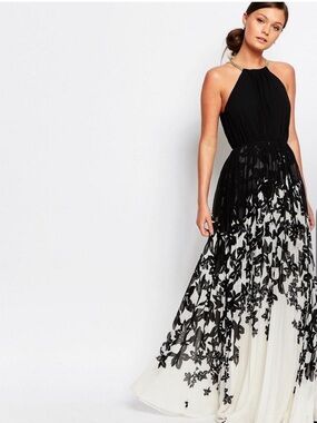 #03 • Ted Baker chiffon dress sz 0 XS